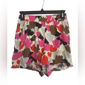 LAVIEPURE MAISON Fuchsia Floral Contemporary Shorts Y2K Dopamine Dressing Size S